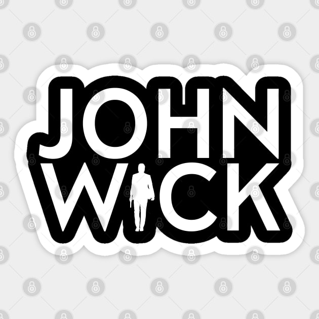 John Wick White Text Typography Sticker by itsMePopoi